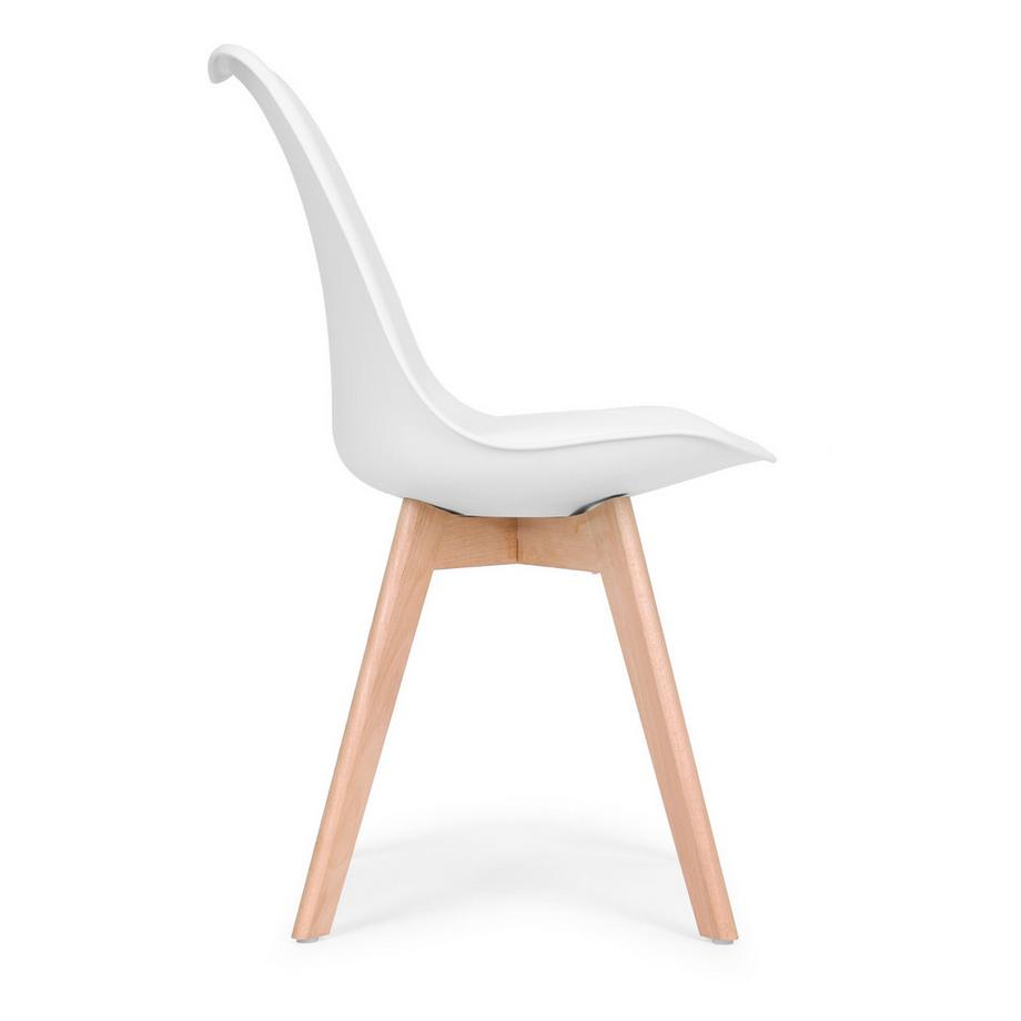 Northix Set aus 4 Wohnzimmer-Esszimmerstühlen mit Kissen aus Öko-Leder von ModernHome  