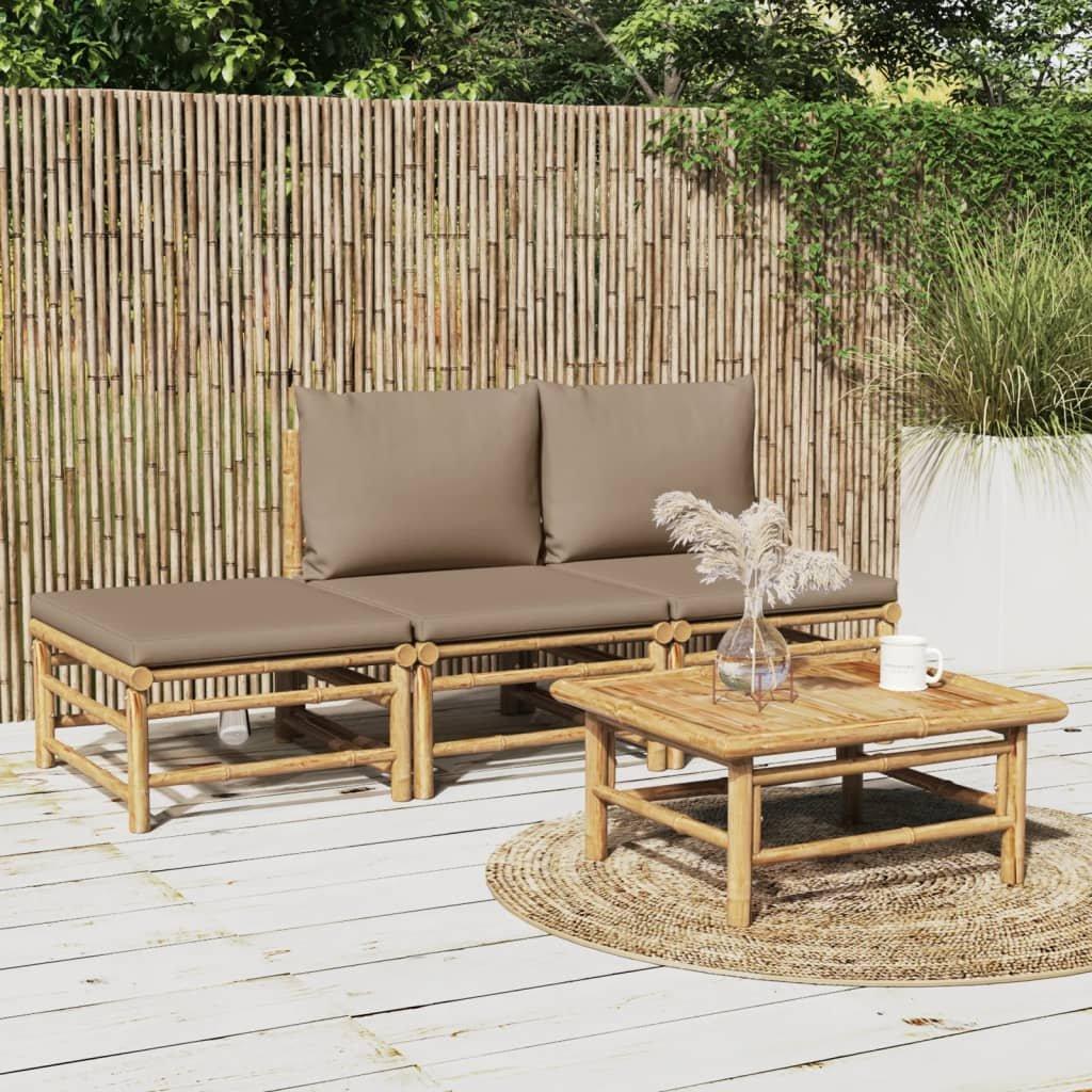 VidaXL Garten lounge set bambus  