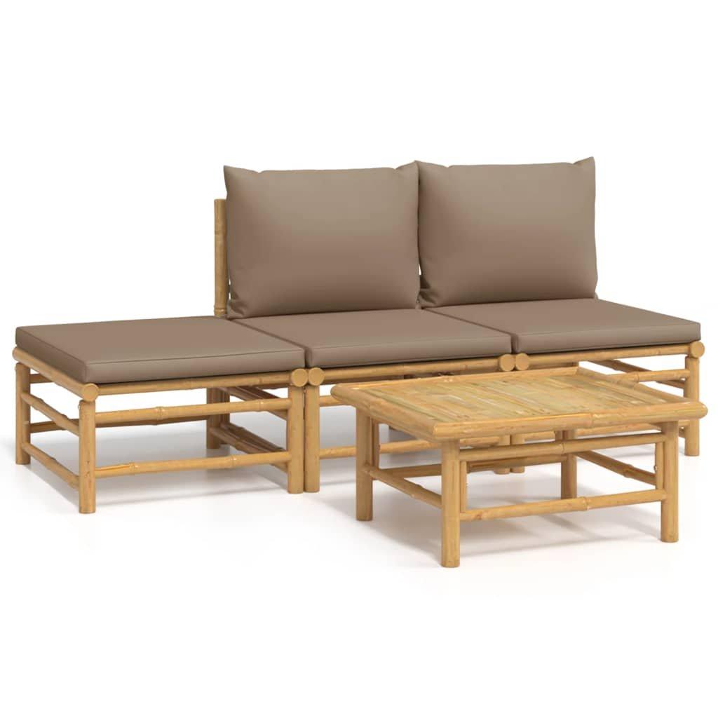 VidaXL Garten lounge set bambus  