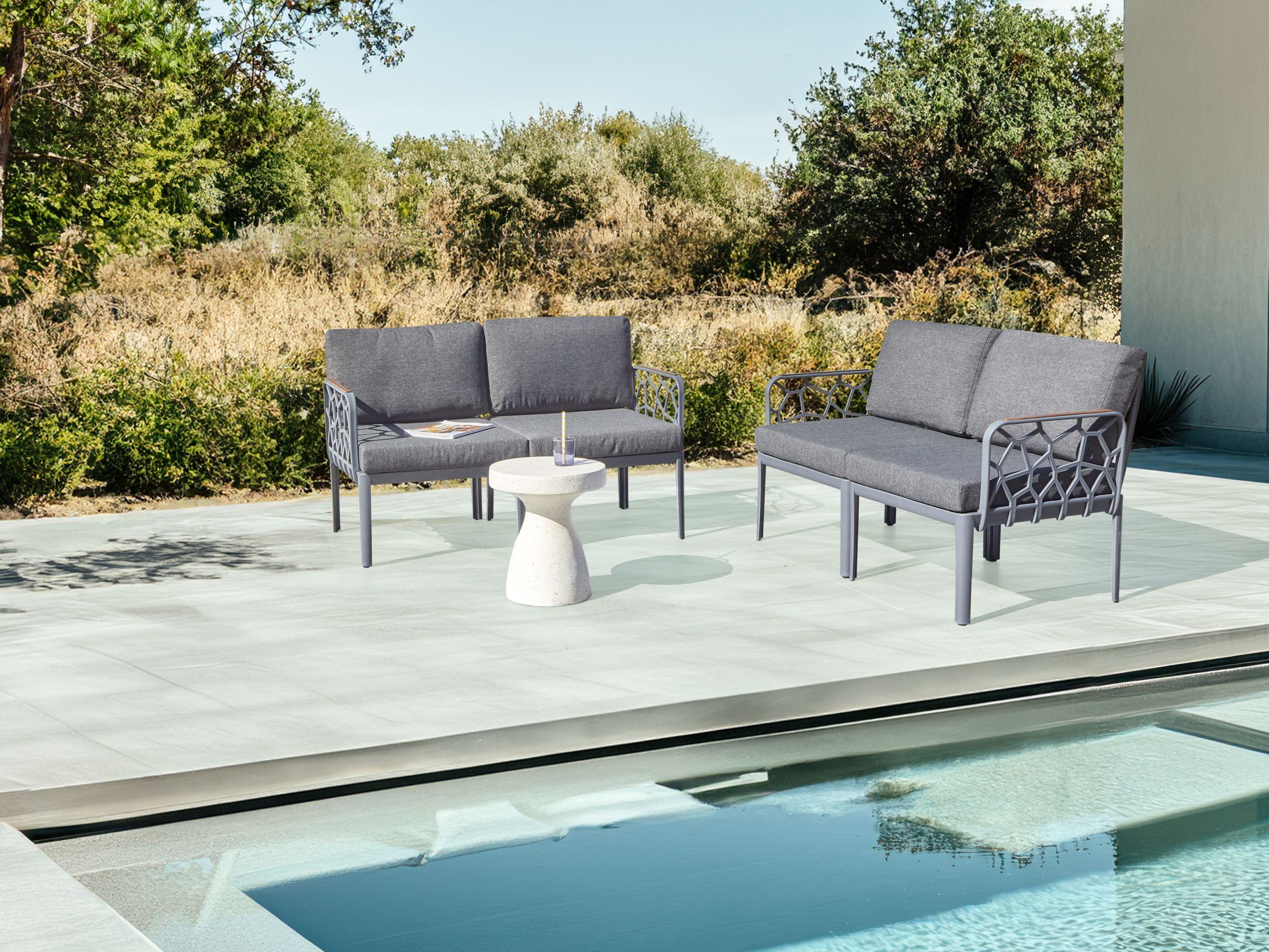 Beliani Set lounge pour jardin en Polypropylène Moderne ERICHE  