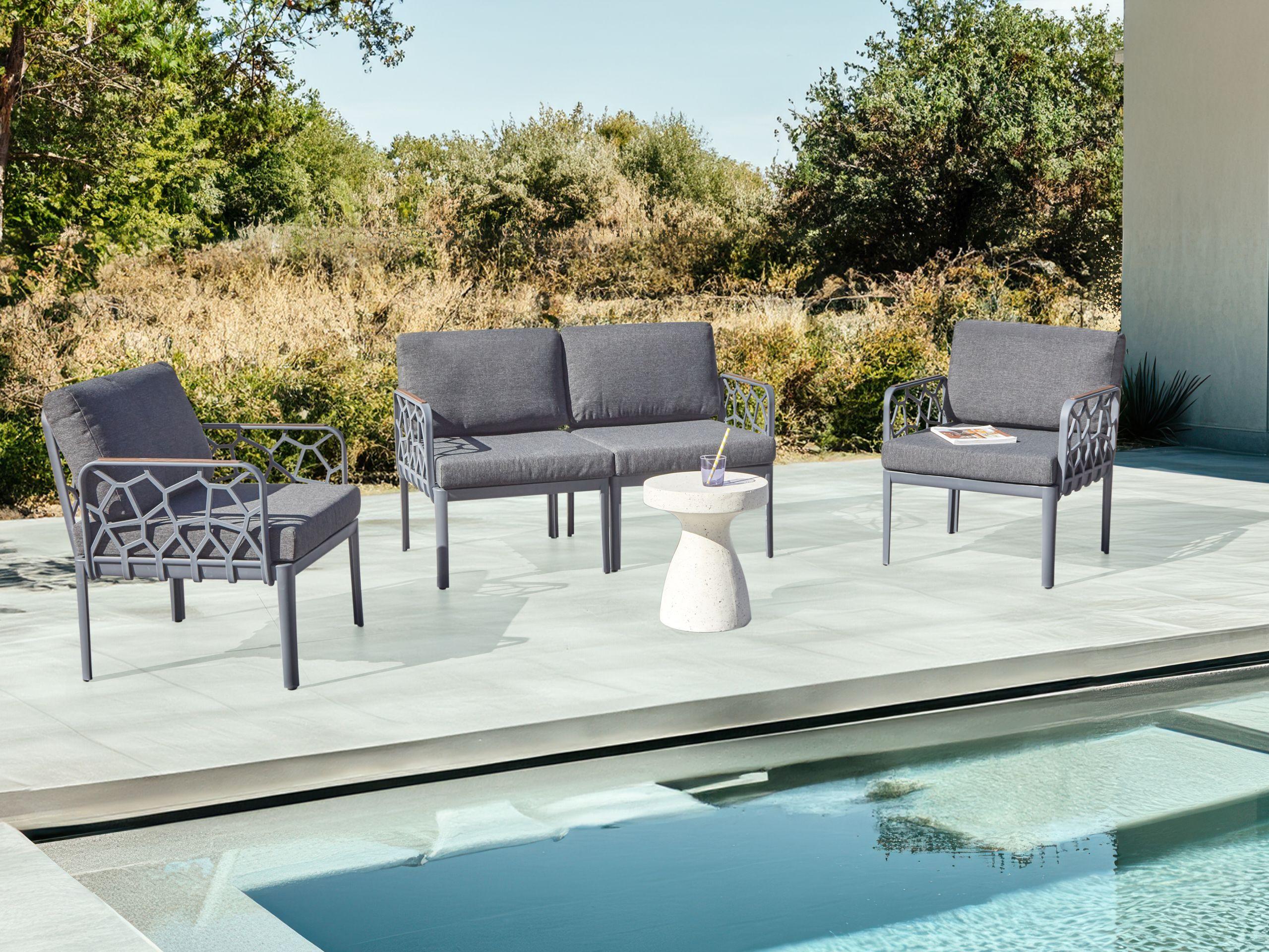 Beliani Set lounge pour jardin en Polypropylène Moderne ERICHE  