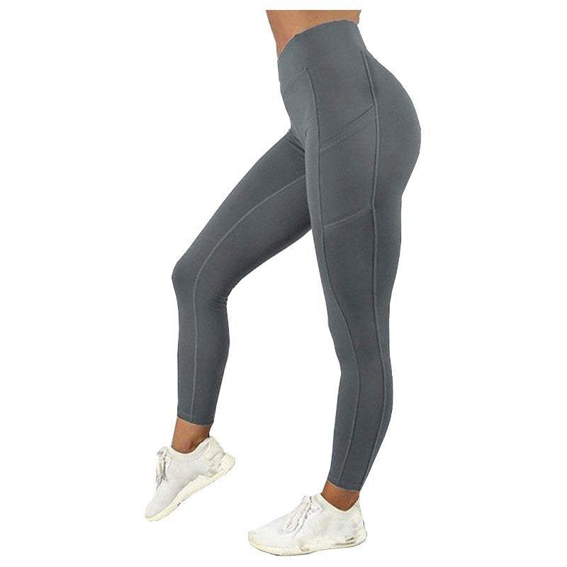 HOD Health and Home  -Fitnessstudio -Strumpfhosen Leggings hohe Taille Leggings mit Seitentasche Yoga Fitness Slim Hosen 