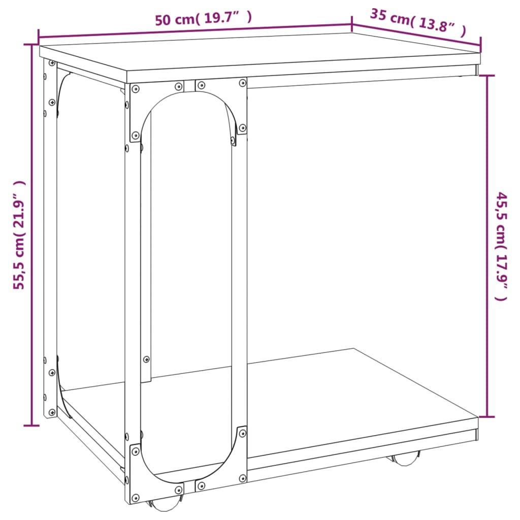 VidaXL Table d'appoint bois d'ingénierie  