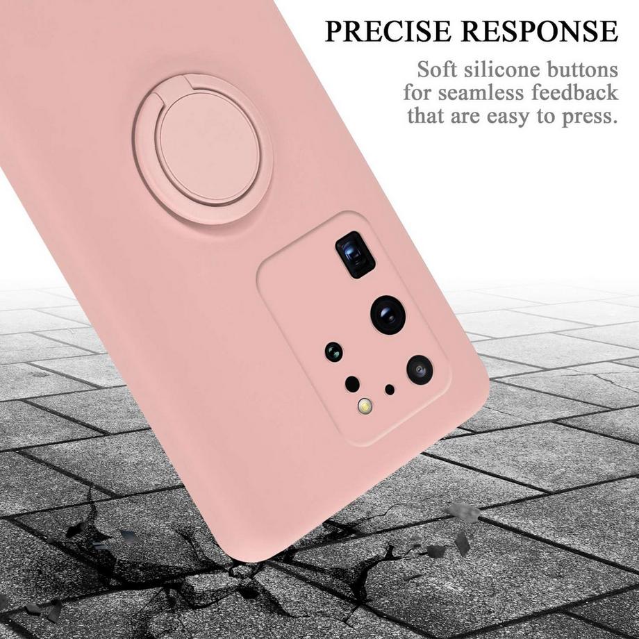 Cadorabo  Hülle für Samsung Galaxy S20 ULTRA in LIQUID PINK - Schutzhülle aus flexiblem TPU Silikon mit Ring 