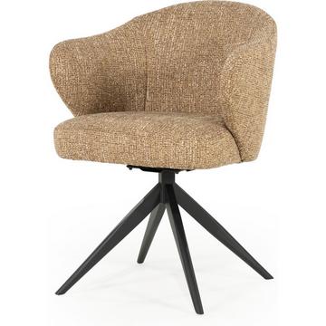 Chaise avec accoudoirs Connor Metal Donna moutarde