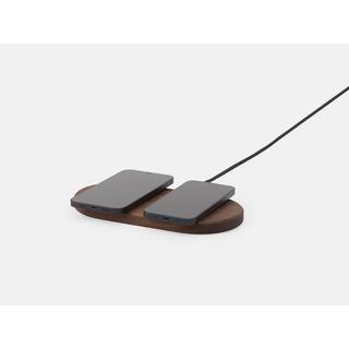 Oakywood  Oakywood Dual Slim Charging Pad Duales kabelloses Handy-Ladegerät - Walnuss / US/CA (Adapter type A) - Oakywood 