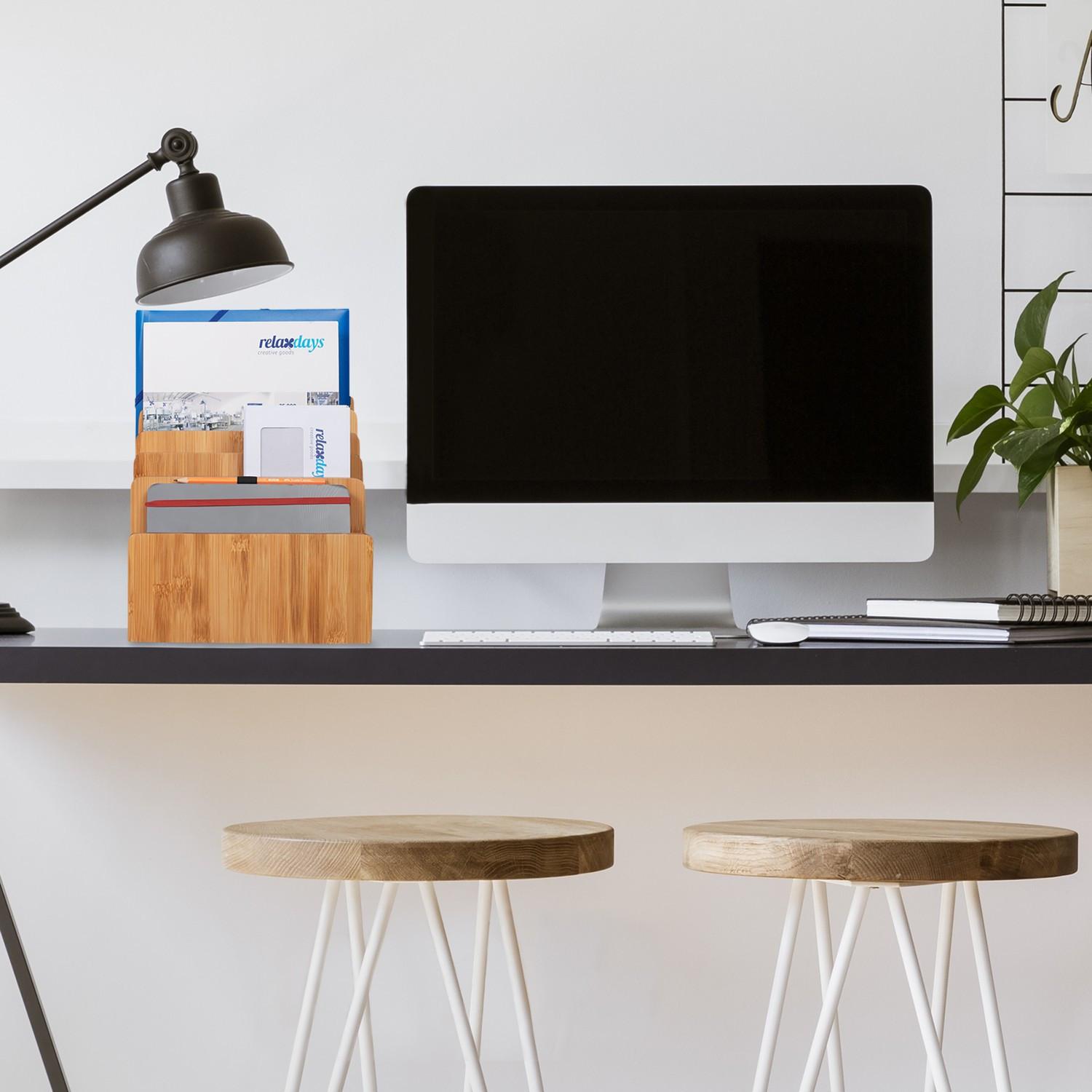 B2X Porte-documents en bambou  