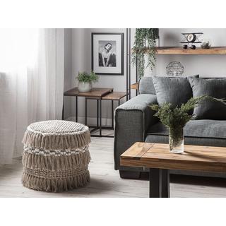 Beliani Pouf aus Baumwolle Boho NOIDA  