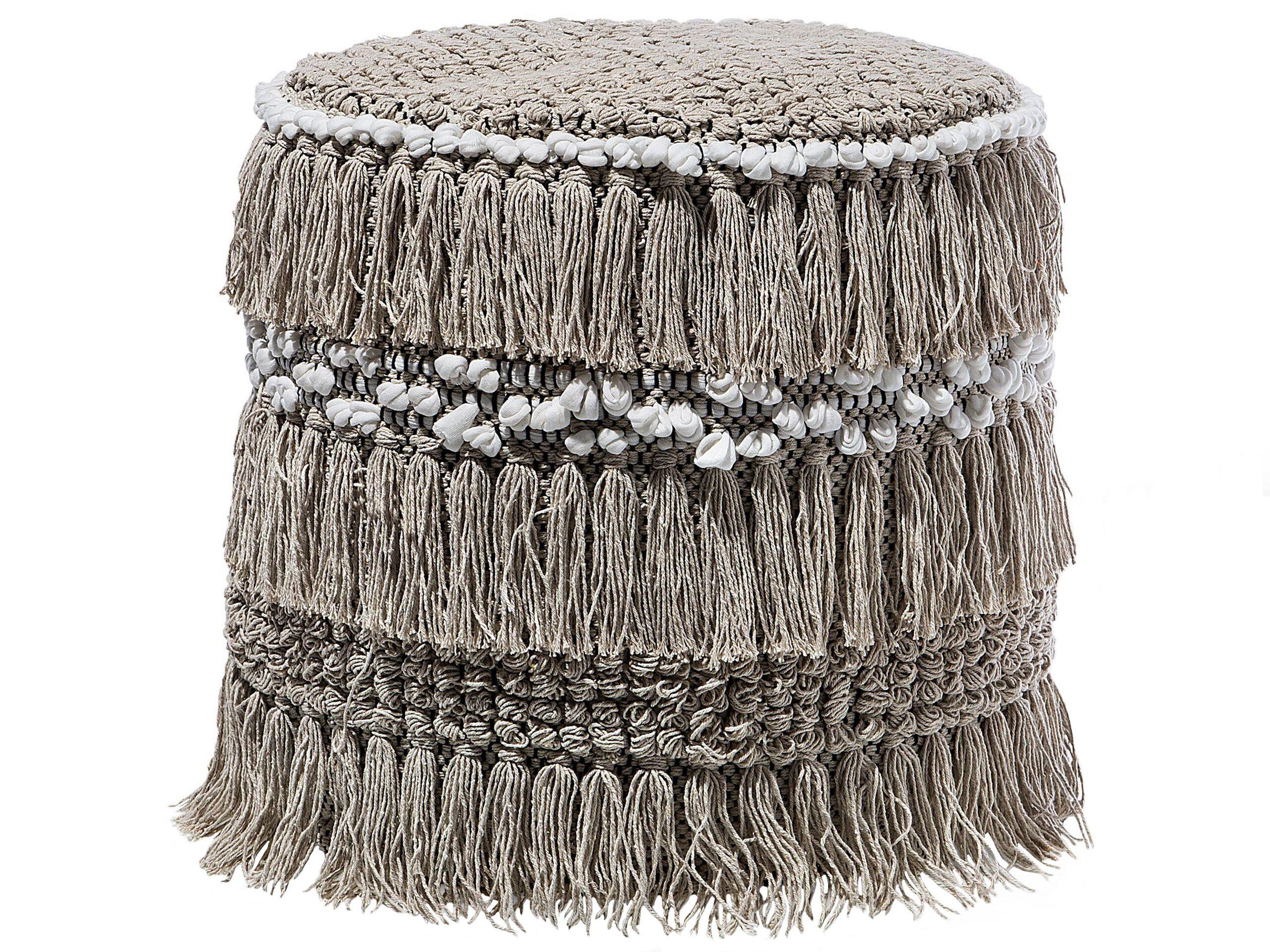 Beliani Pouf aus Baumwolle Boho NOIDA  