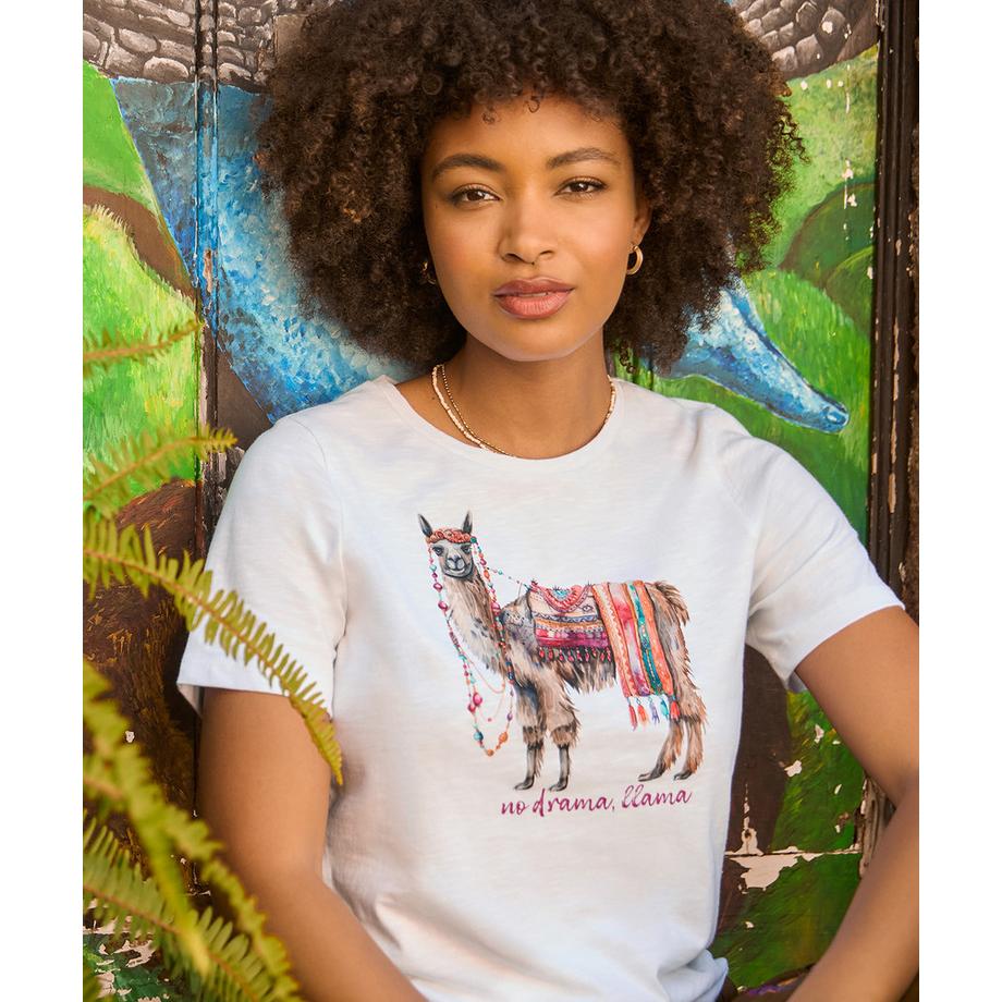 Joe Browns T-Shirt mit Lama-Motiv  