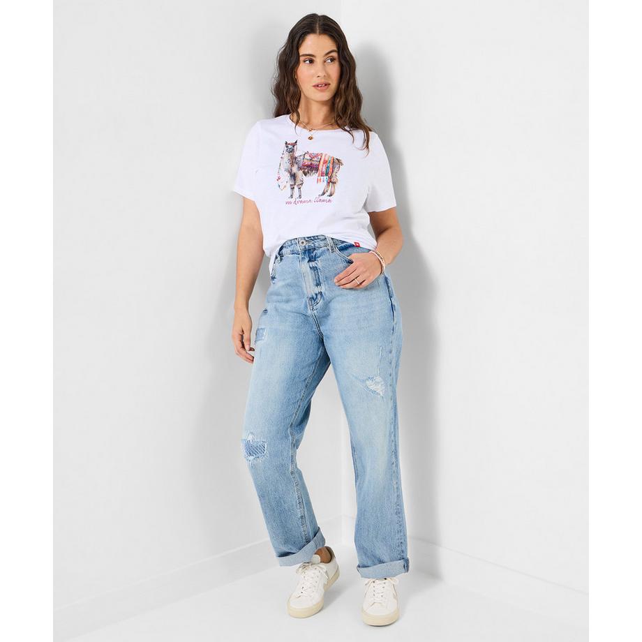 Joe Browns T-Shirt mit Lama-Motiv  