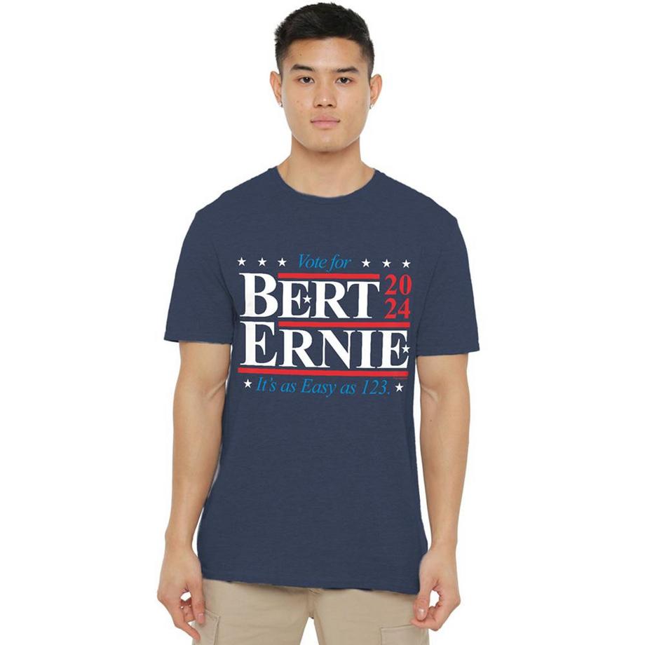 Sesame Street  Bert Ernie For President 123 Vote T-Shirt, Meliert 