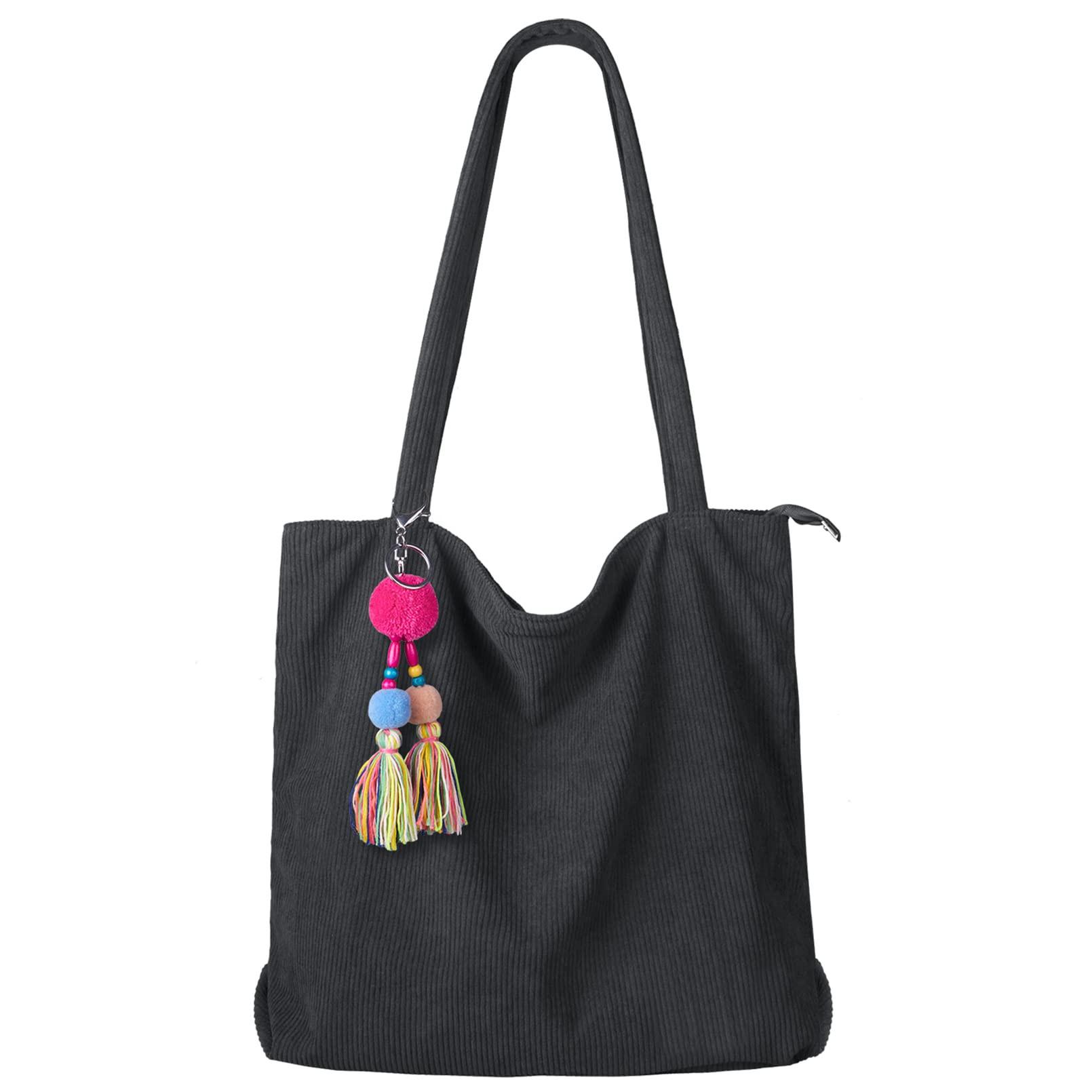 Only-bags.store  Kordel Tasche Umhängetasche mit Reißverschluss, große Shopper Tasche Umhängetaschen Tote Tasche Handtasche 