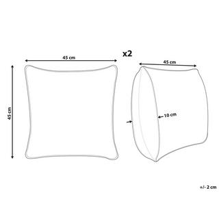 Beliani Kissen 2er Set aus Baumwolle Klassisch BILLBERGIA  