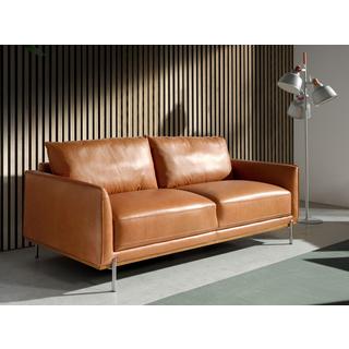 ANGEL CERDA Canapé 3 places en cuir marron  
