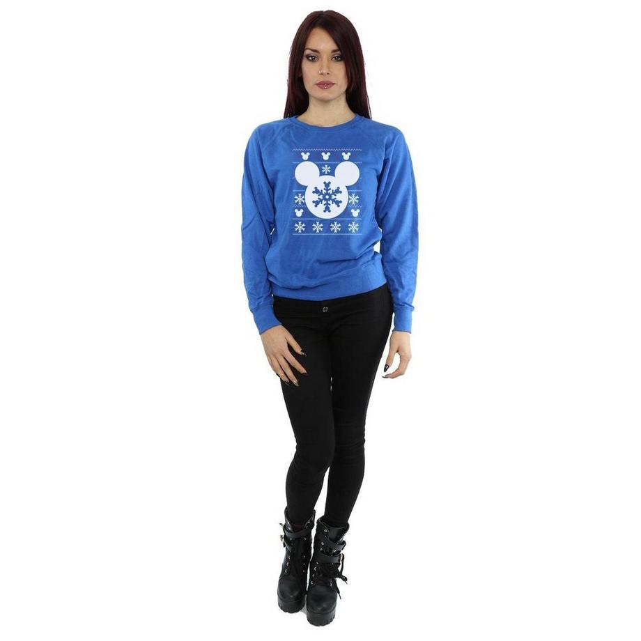 Disney Mickey Mouse Snowflake Christmas Sweatshirt  