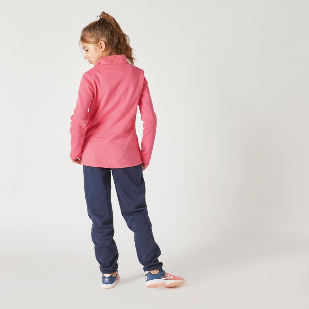 DOMYOS  Survêtement enfant molleton - Warmy zip Basique marine rose 