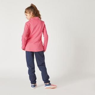 DOMYOS  Survêtement enfant molleton - Warmy zip Basique marine rose 