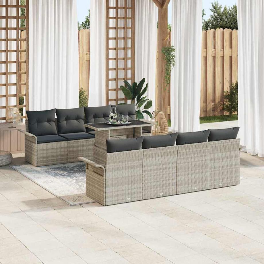 VidaXL Gartensofa-set poly-rattan  