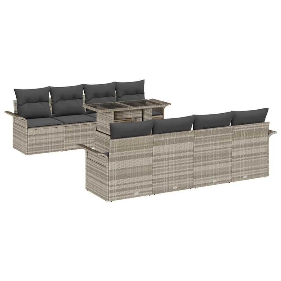 Gartensofa-set poly-rattan