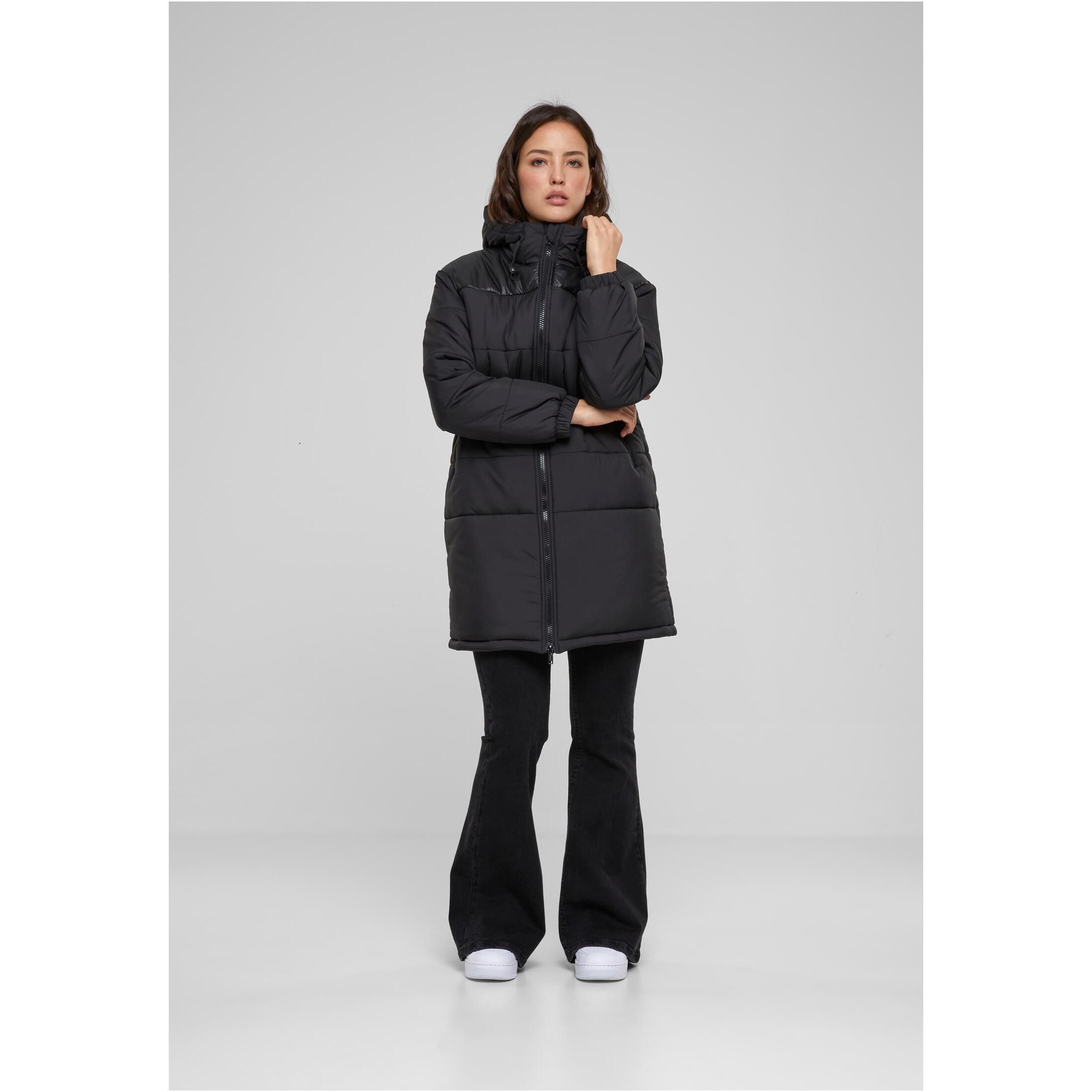 URBAN CLASSICS  lange daunenjacke mit kapuze, damen mixed 