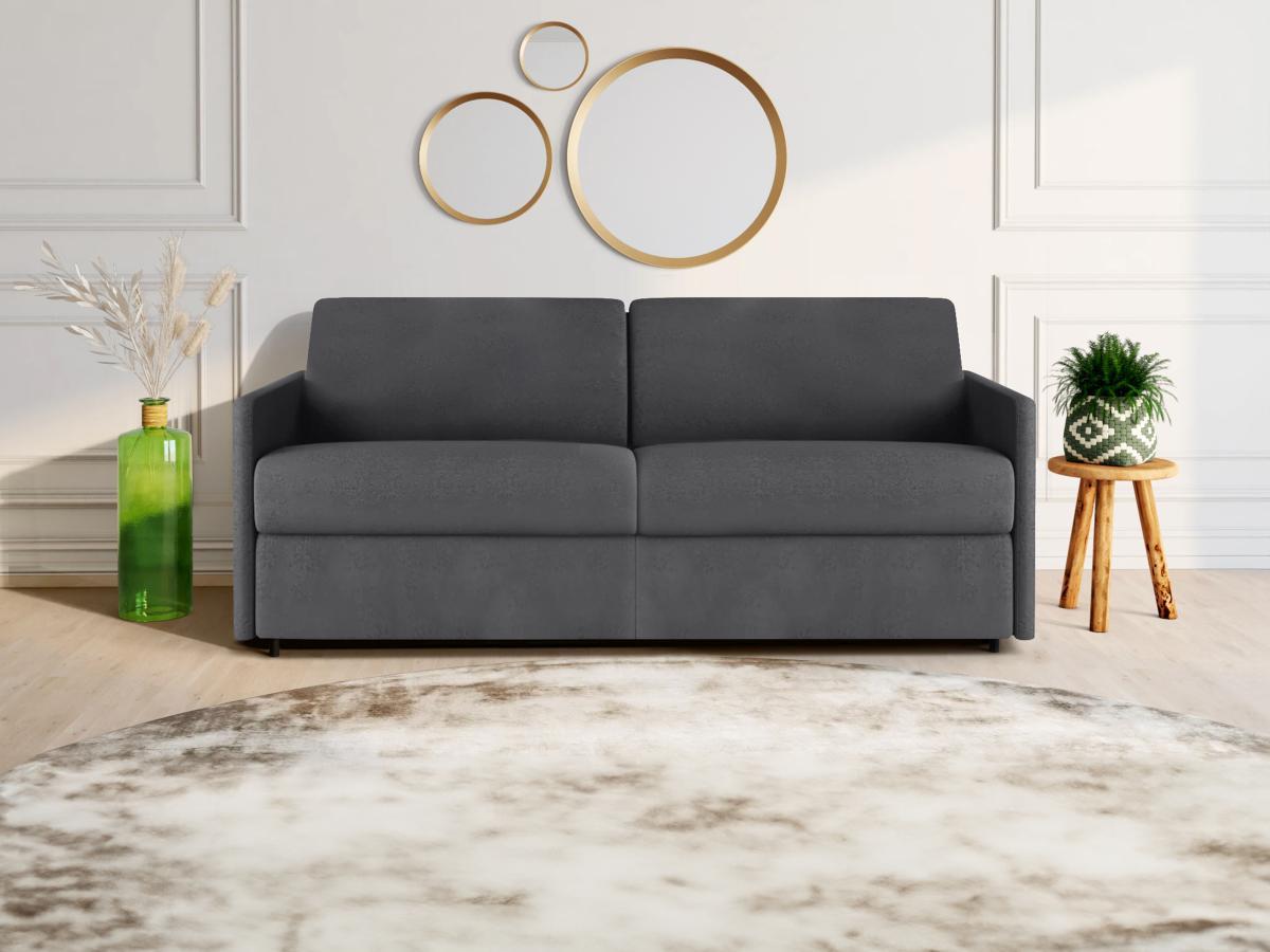 Vente-unique Schlafsofa 4Sitzer Stoff Liegefläche Matratzen CALIFE  
