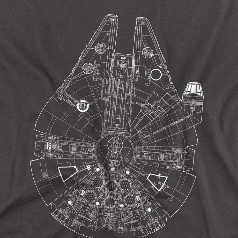 STAR WARS T-Shirt Manches Longues Millenium Lines  