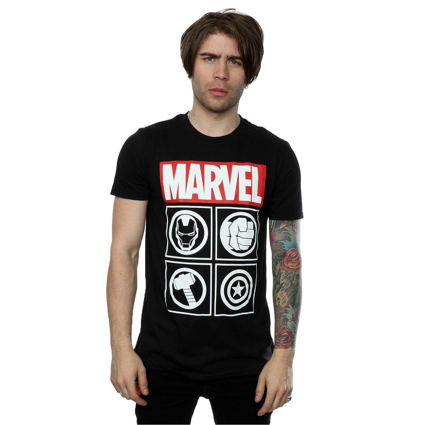 AVENGERS Icons T-Shirt Vestibilità Aderente  