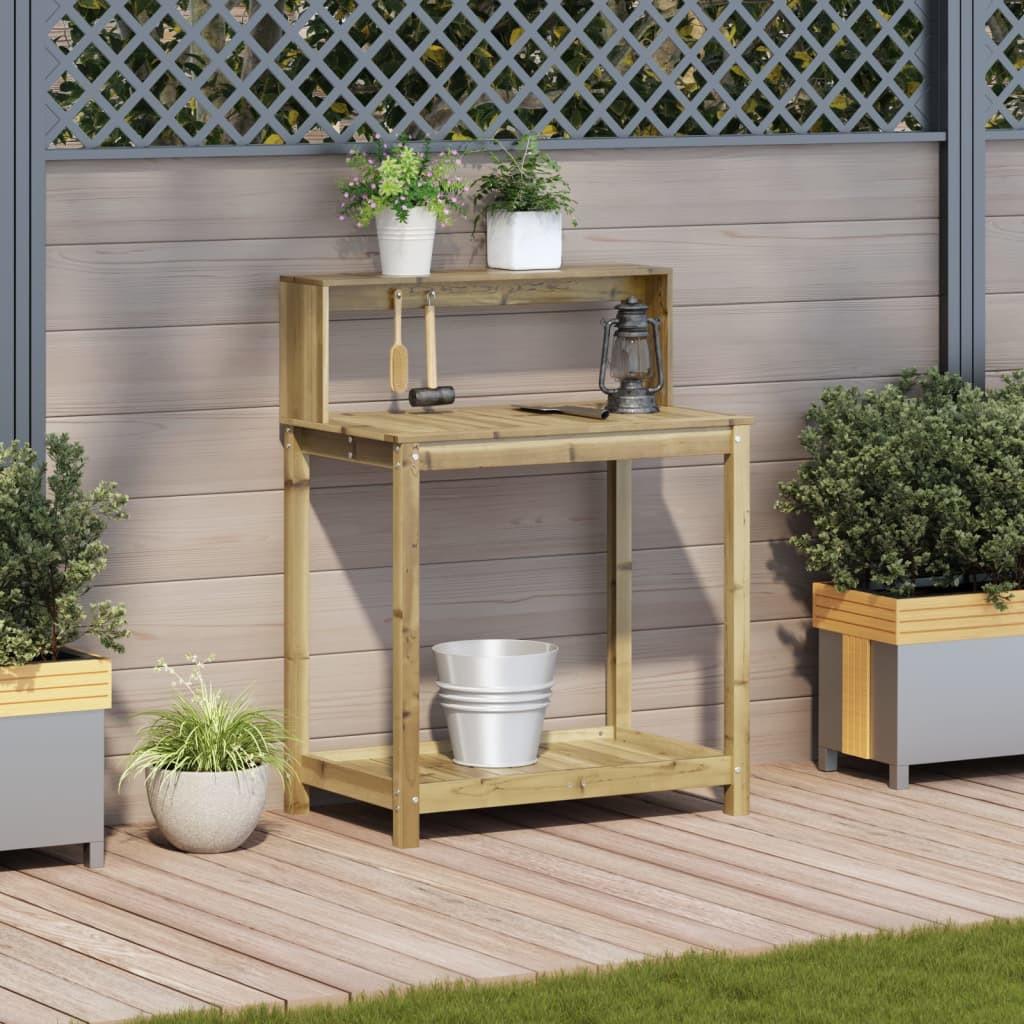 VidaXL Table d'empotage pinède imprégnée  