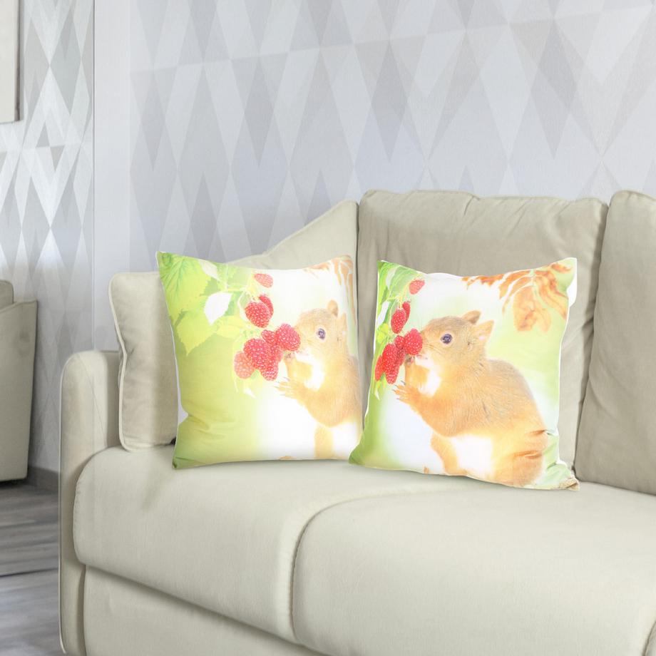 Avizar 2 Stk. Kissenbezüge Eichhörnchen  