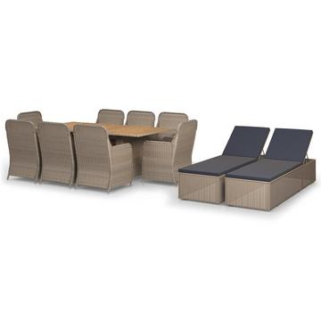 Garten essgruppe poly-rattan