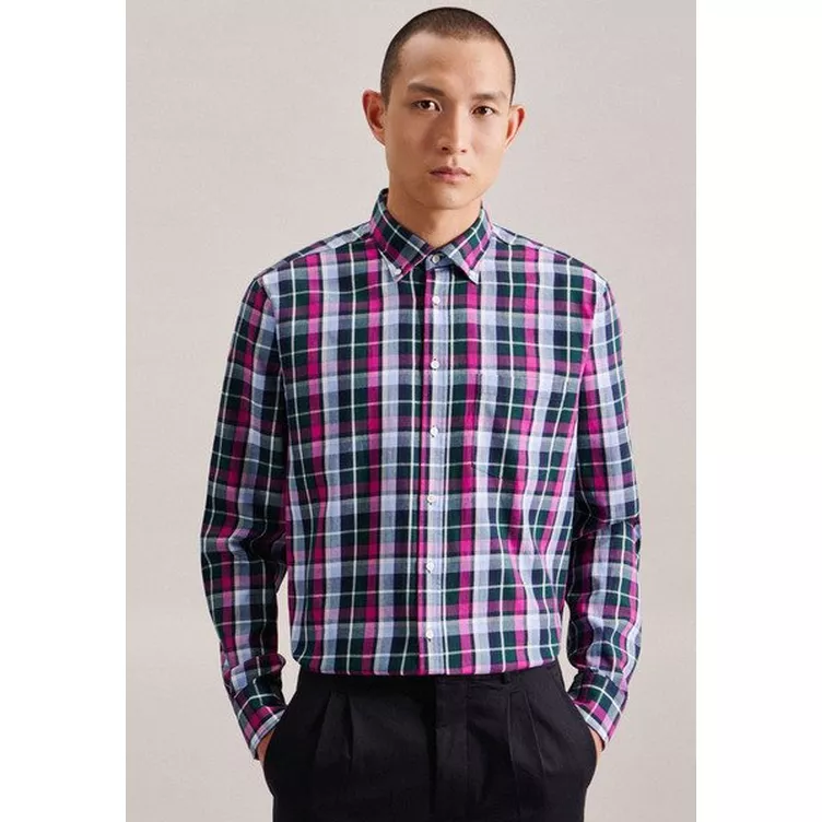 Seidensticker Business Hemd Regular Fit Langarm Karo online kaufen MANOR KE10767