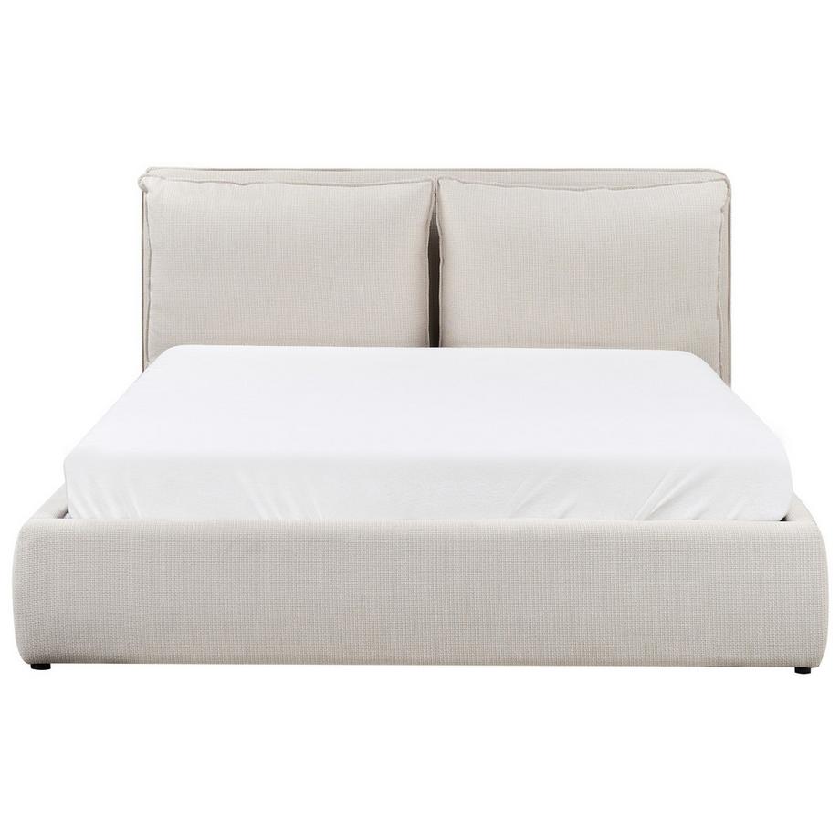 Beliani Letto contenitore en Tessuto  BAJONNA  