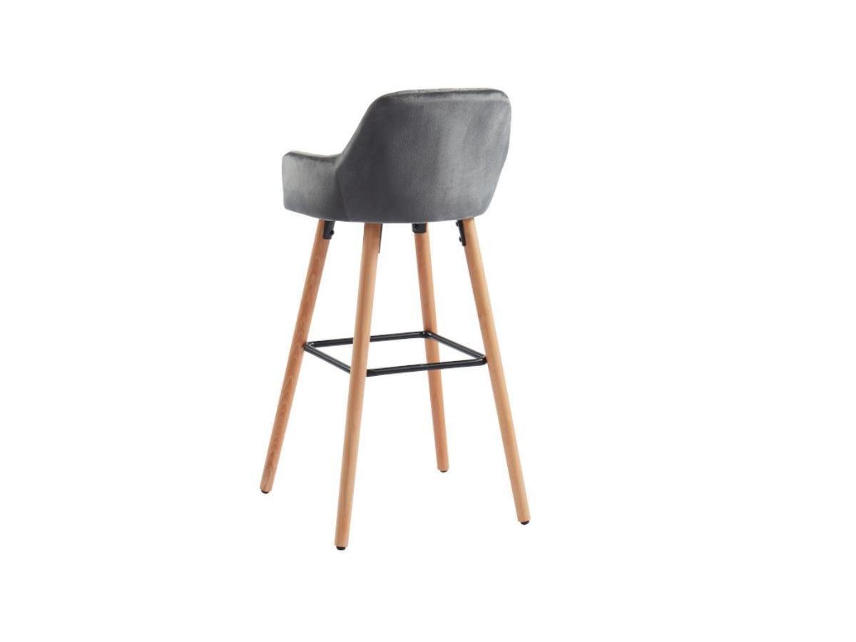 Vente-unique Barhocker Samt Buche ELEANA  