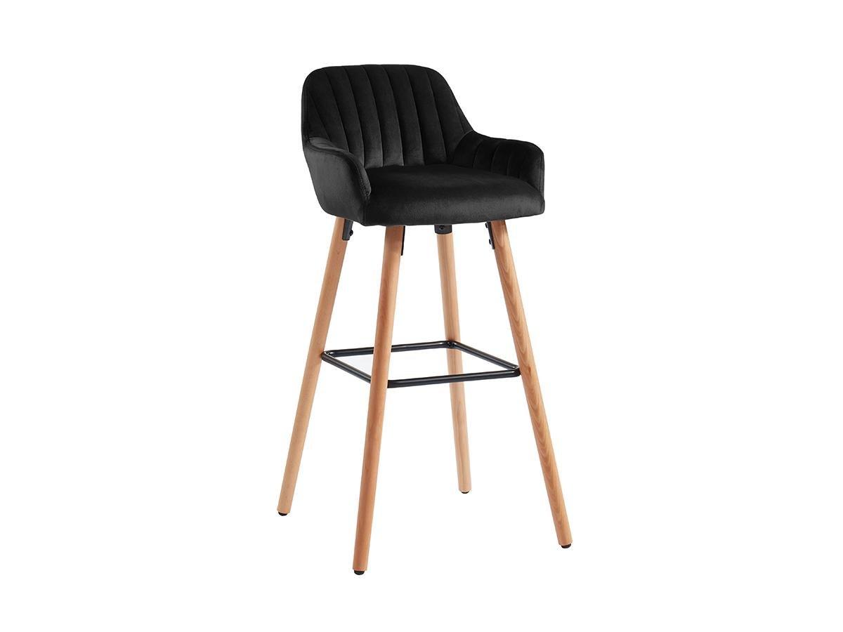 Vente-unique Barhocker Samt Buche ELEANA  