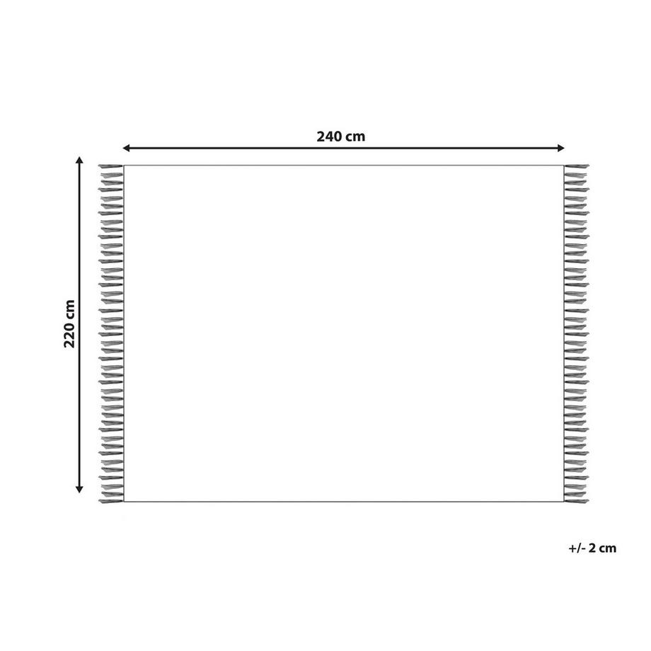 Beliani Boho CHACK Baumwoll Kuscheldecke  