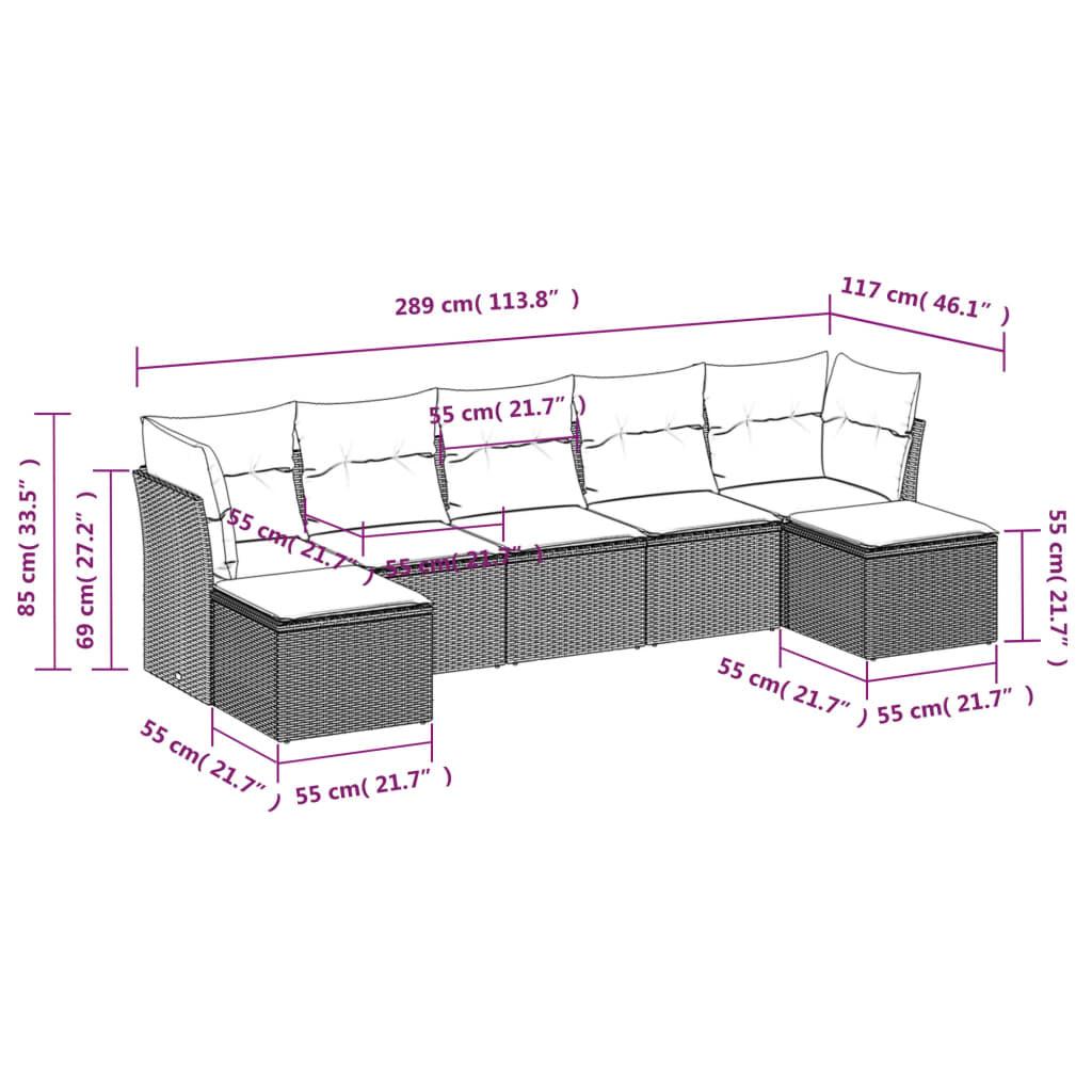 VidaXL Ensemble de canapés de jardin rotin synthétique  