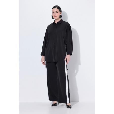 Ulla Popken Oversized Longbluse Hemdkragen  