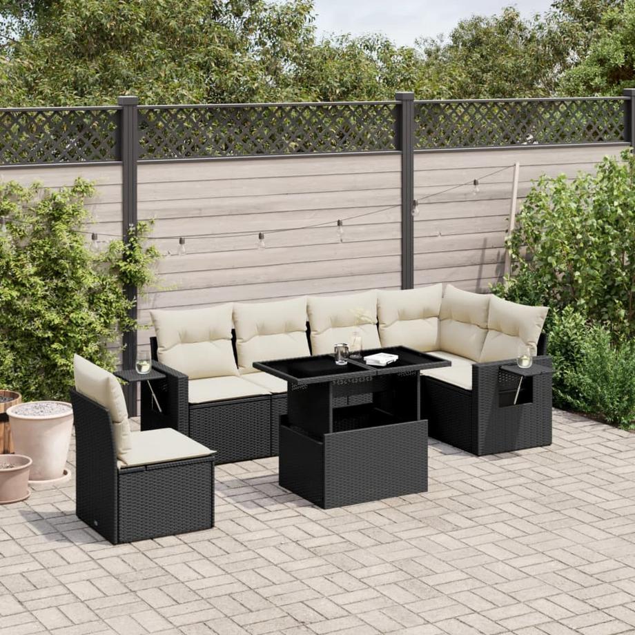 VidaXL set divano da giardino Polirattan  