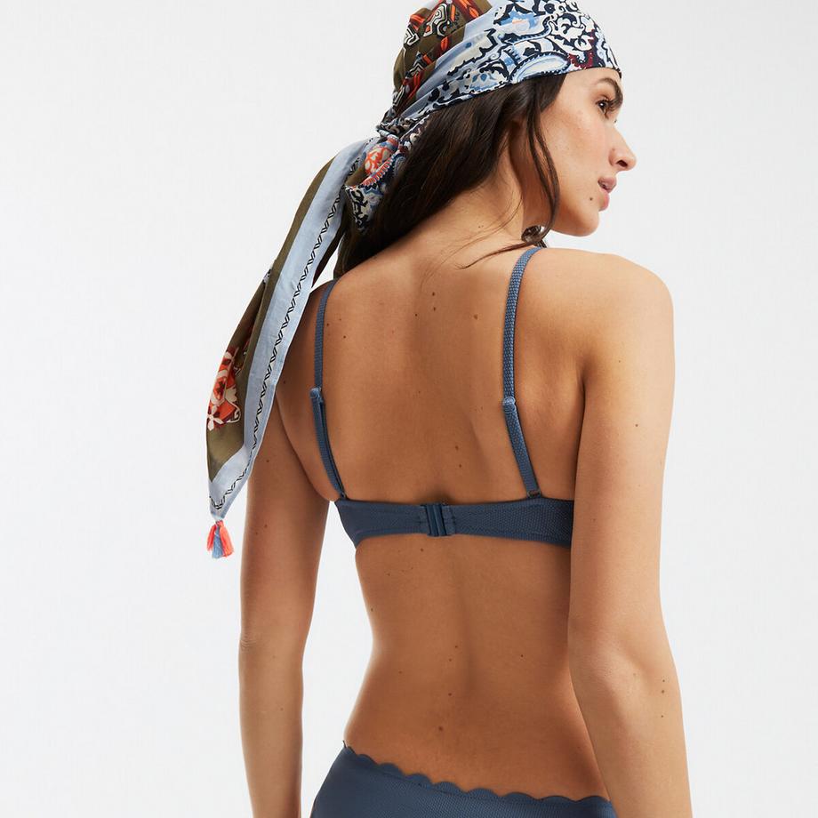 La Redoute Collections Bikini-Oberteil mit Wellenkante  