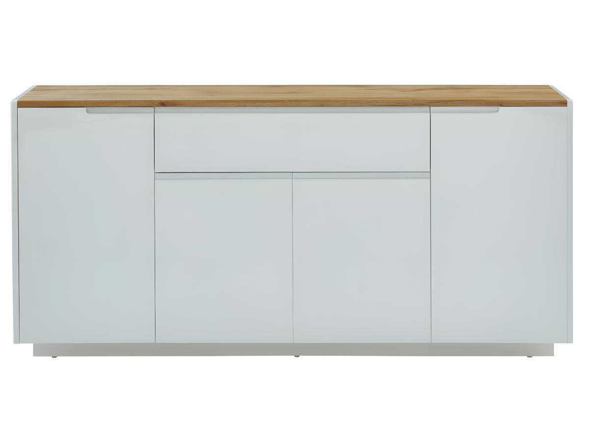 Vente-unique Sideboard AMANI 4 Türen 1 Schublade MDF lackiert Eichenholzfarben  