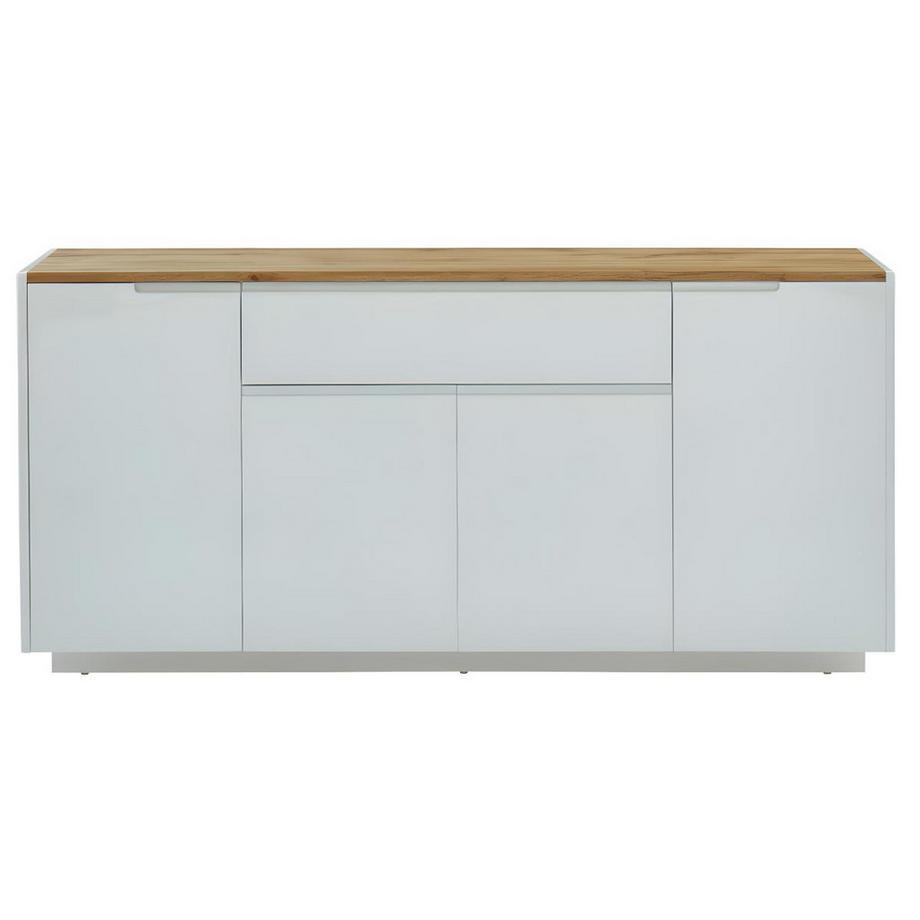 Vente-unique Sideboard AMANI 4 Türen 1 Schublade MDF lackiert Eichenholzfarben  