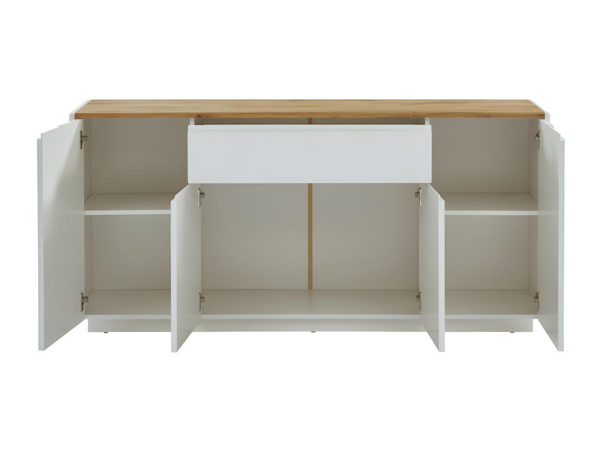 Vente-unique Sideboard AMANI 4 Türen 1 Schublade MDF lackiert Eichenholzfarben  