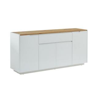 Vente-unique Sideboard AMANI 4 Türen 1 Schublade MDF lackiert Eichenholzfarben  