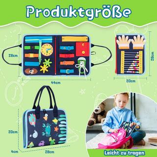 Activity-board  Tableau d'activité, jouet pour bébé Tableau d'activité éducatif Jouet de voyage préscolaire Apprendre à compter Tableau sensoriel pour la vie de base 