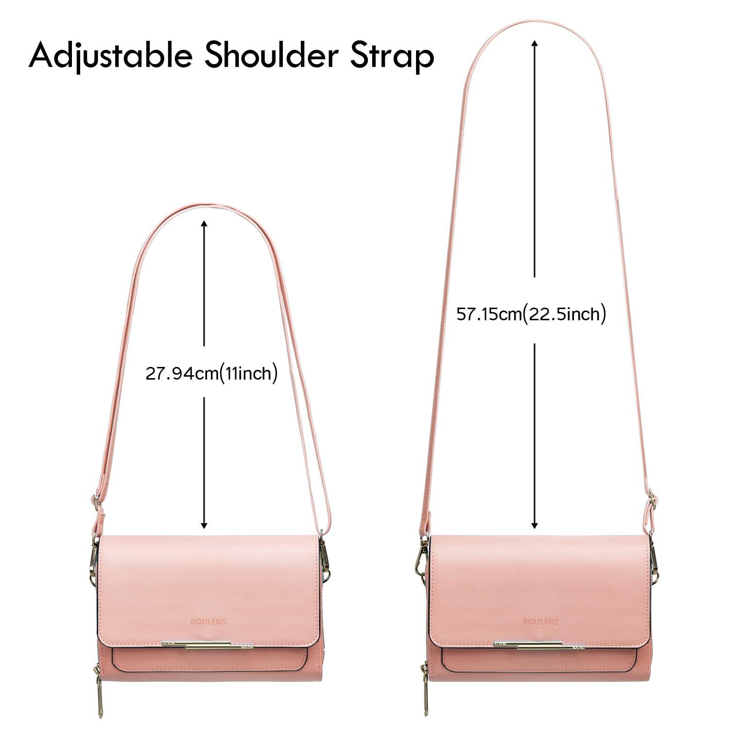 Only-bags.store PU Leder Crossbody Umhängetasche Passport Handytasche mit Kartenschlitz Verstellbarer Abnehmbarer Schulterriemen  