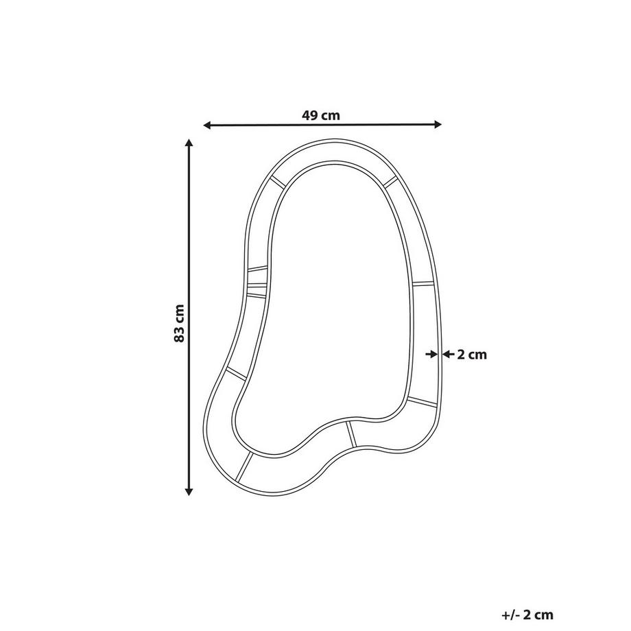 Beliani Specchio en Vetro Moderno MONTSEC  
