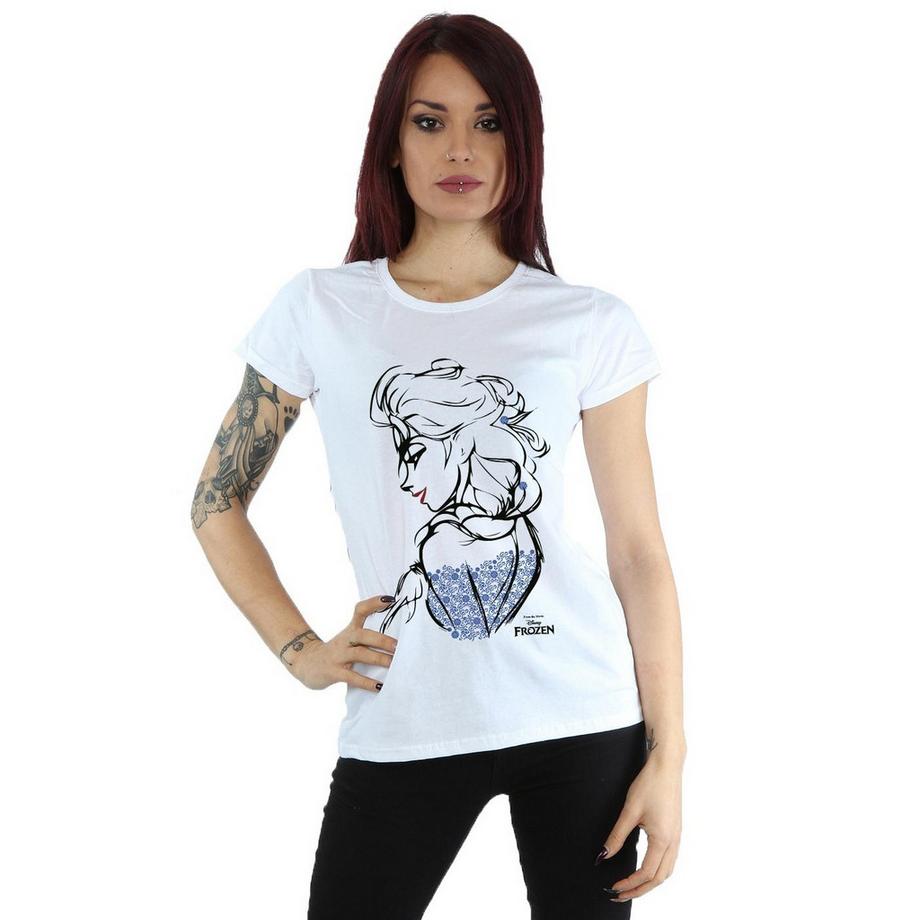 Disney Frozen Elsa Sketch Print T-Shirt  