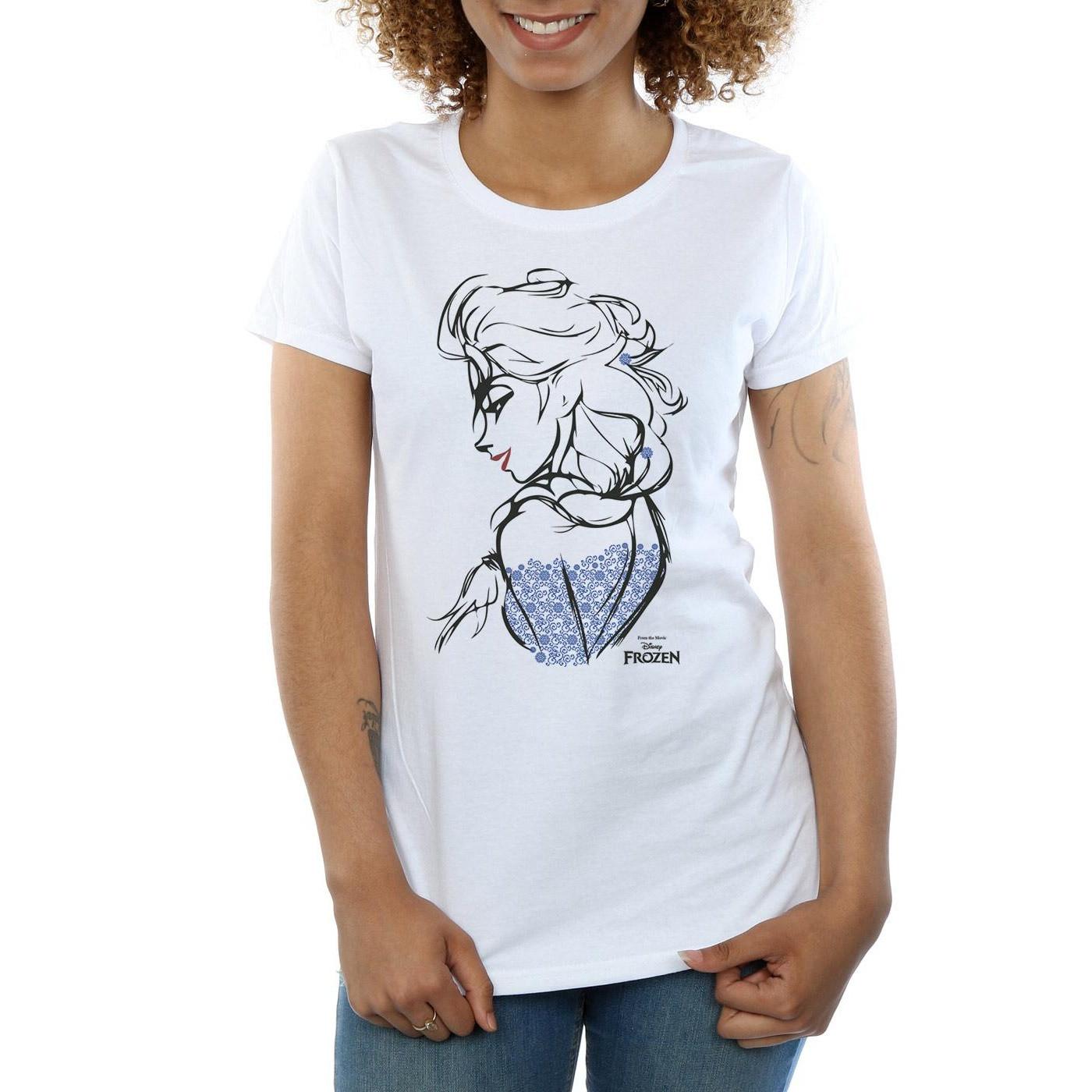 Disney Frozen Elsa Sketch Print T-Shirt  