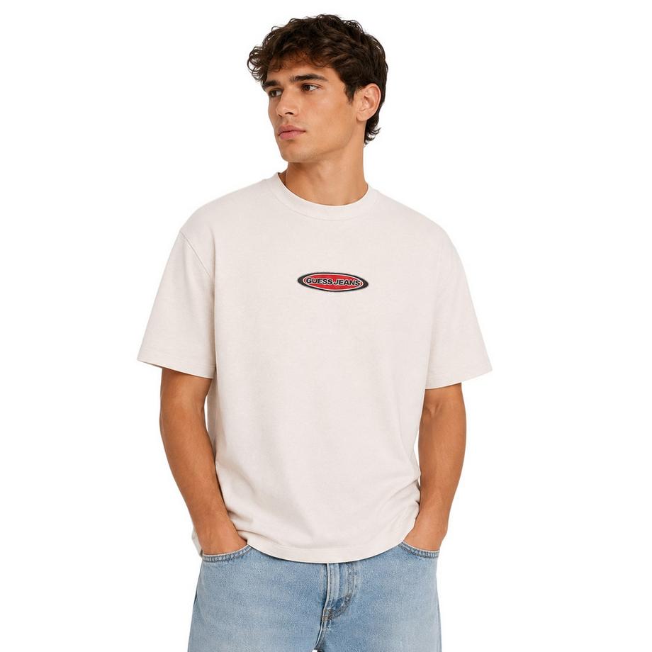 GUESS T-Shirt con Stampa Logo Ovale  